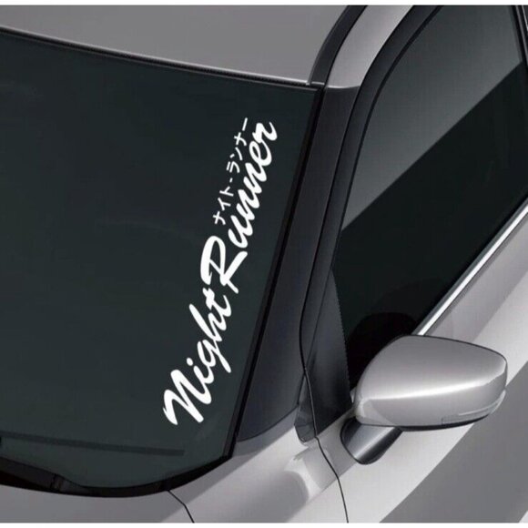Night Runner Decal 23" x2.3" White Vinyl Car Window Decal Brand New Easy Install - Picture 1 of 2